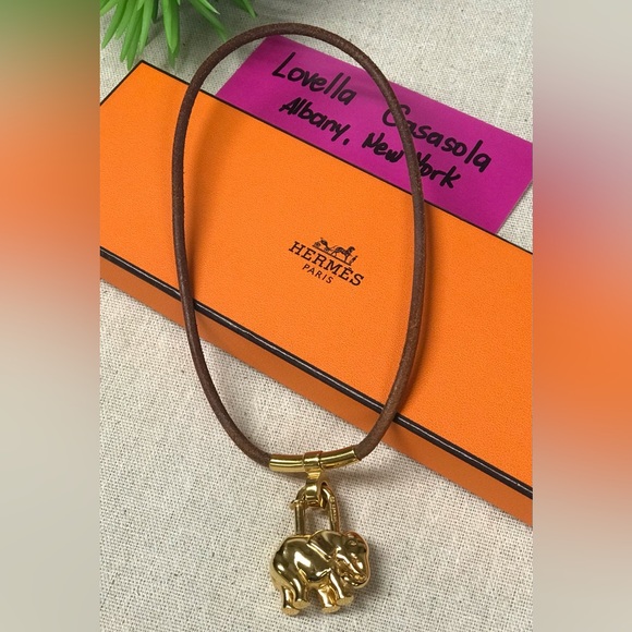 HERMÈS ELEPHANT CADENA LOCK CHARM CHOCKER - Picture 16 of 16